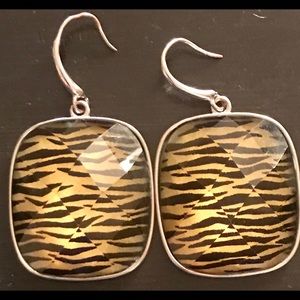 Vintage Zebra Print Earings